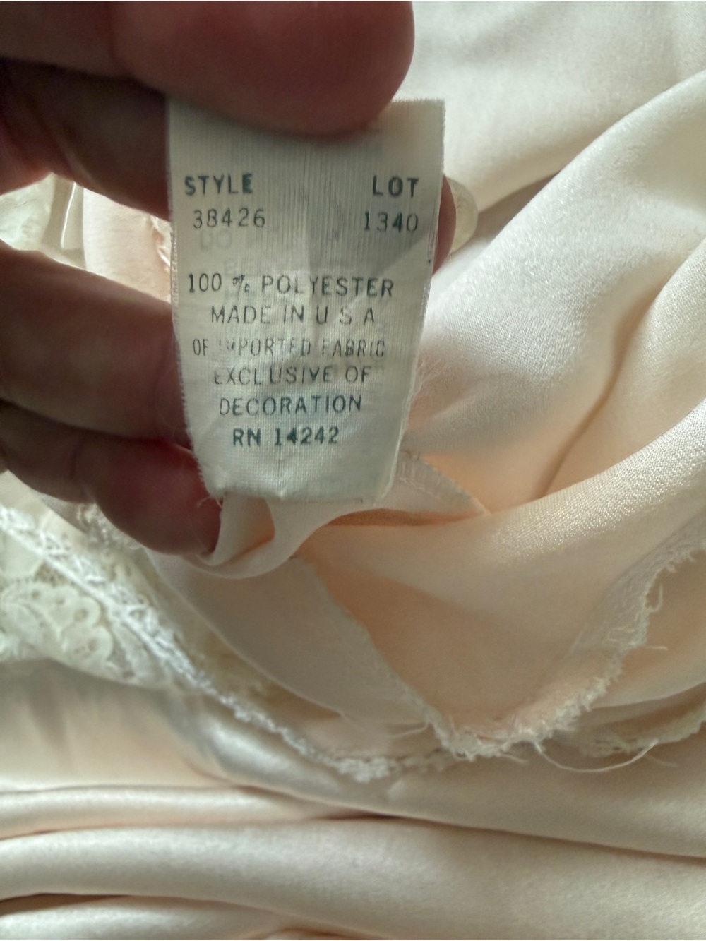 Vintage Christian Dior flirty lace trim long nightie Large - Picture 11 of 16
